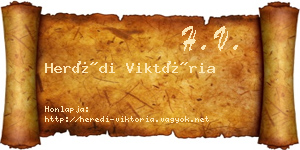 Herédi Viktória névjegykártya