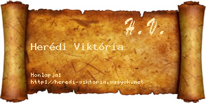 Herédi Viktória névjegykártya